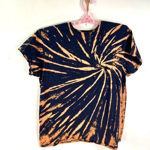 Tye Dyed T-Shirts Adult XL Blue Cotton Neon Spiral Handmade
